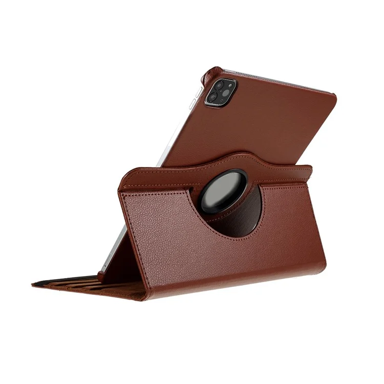 Litchi Skin Stand Cover for iPad Air 11 (2025) / (2024) / Air (2020) (2022) / Pro 11 (2022) (2021) (2020) (2018)  - Brown-Cellmalls