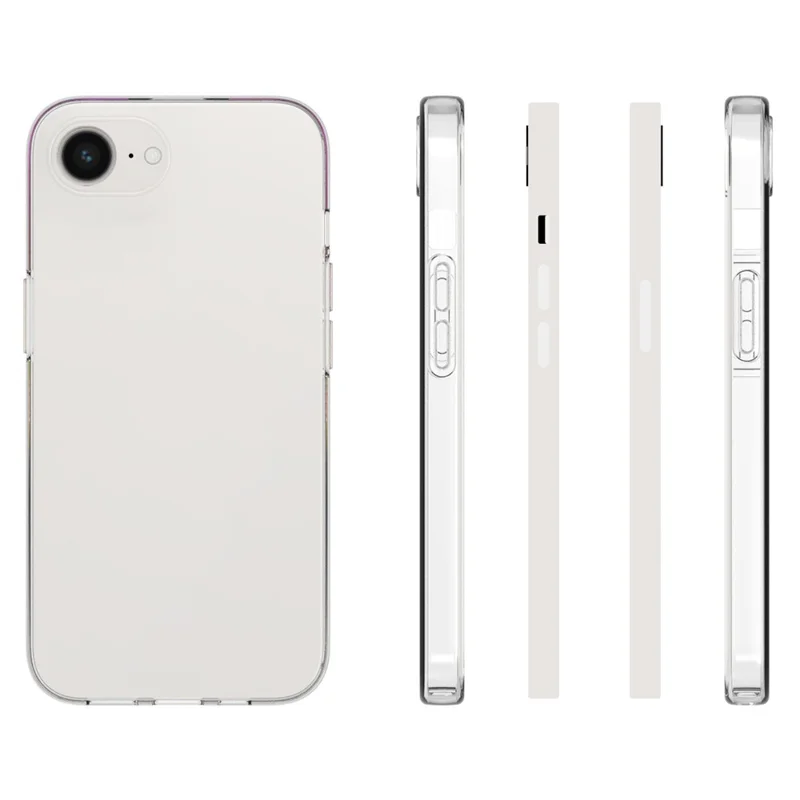For iPhone 16e Slim Clear Phone Case Watermark Resistant TPU Back Cover-Cellmalls
