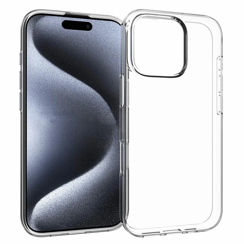 For iPhone 16 Pro Case Watermark-Free Anti-Scratch Clear TPU Phone Cover-Cellmalls
