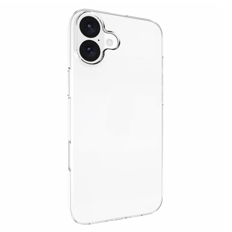 For iPhone 16 Plus Phone Cover Non-Slip TPU Watermark-Free Glossy Clear Case-Cellmalls
