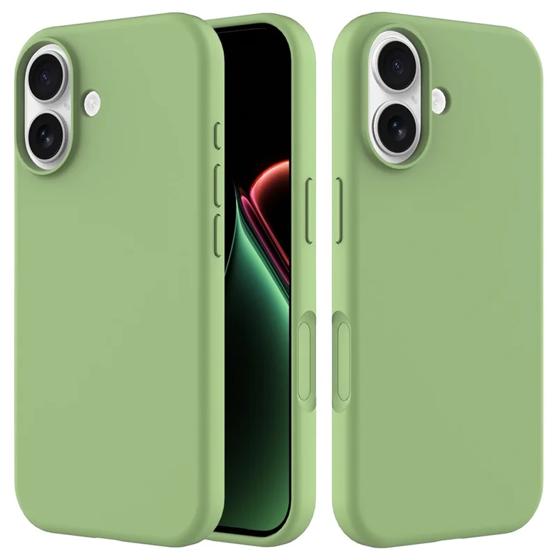 For iPhone 17 Case Drop Proof Liquid Silicone Soft Lining Back Phone Cover - Mint Green-Cellmalls