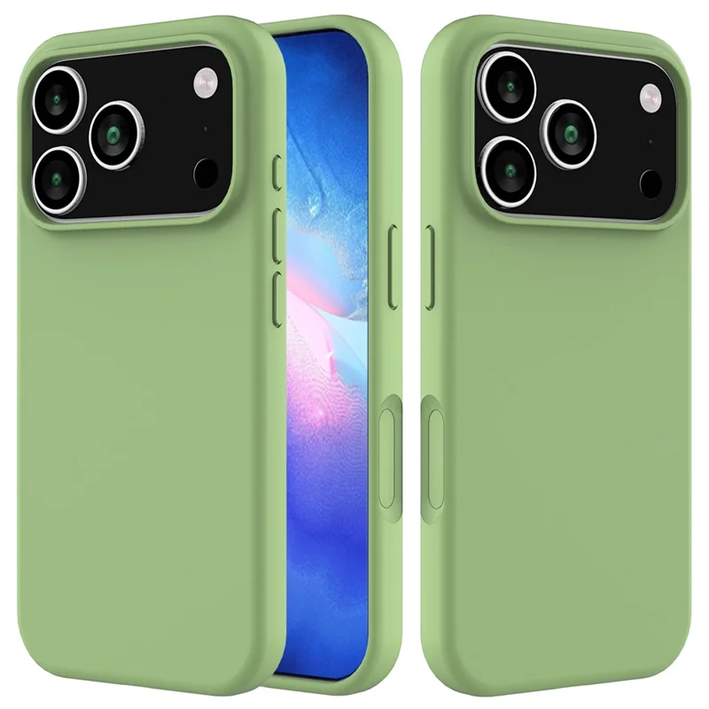 For iPhone 17 Pro Max Case Drop Proof Liquid Silicone Soft Lining Back Phone Cover - Green-Cellmalls