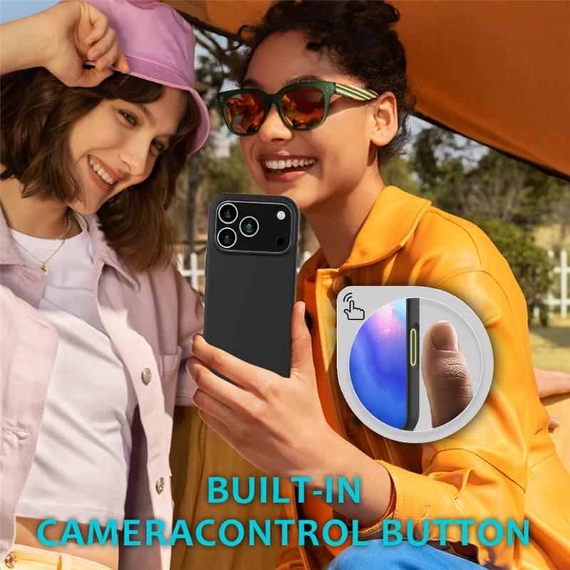 For iPhone 17 Pro Case Drop Proof Liquid Silicone Soft Lining Back Phone Cover - Black-Cellmalls