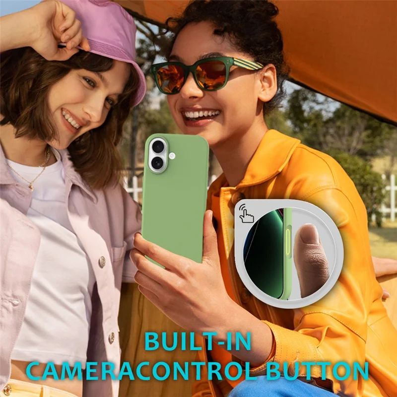 For iPhone 17 Case Drop Proof Liquid Silicone Soft Lining Back Phone Cover - Mint Green-Cellmalls