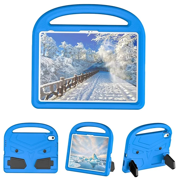 For iPad (2025) / 10.9 (2022) Sparrow Style EVA Case Foldable Kickstand Drop-Proof Tablet Protective Cover with Portable Handle - Blue-Cellmalls