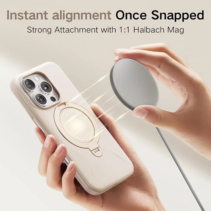 TORRAS Ostand Q Pro Series For iPhone 16 Pro Max Case Kickstand TPU+PC Phone Cover Compatible with Magsafe - Black-Cellmalls