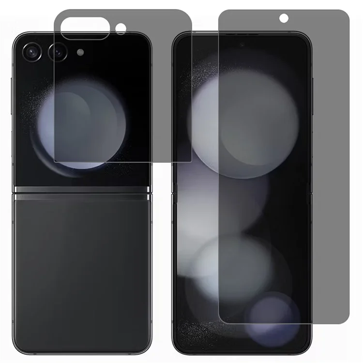 For Samsung Galaxy Z Flip5 5G Privacy Screen Protector Anti-Peep Front Screen + Back Screen Matte PET Film-Cellmalls