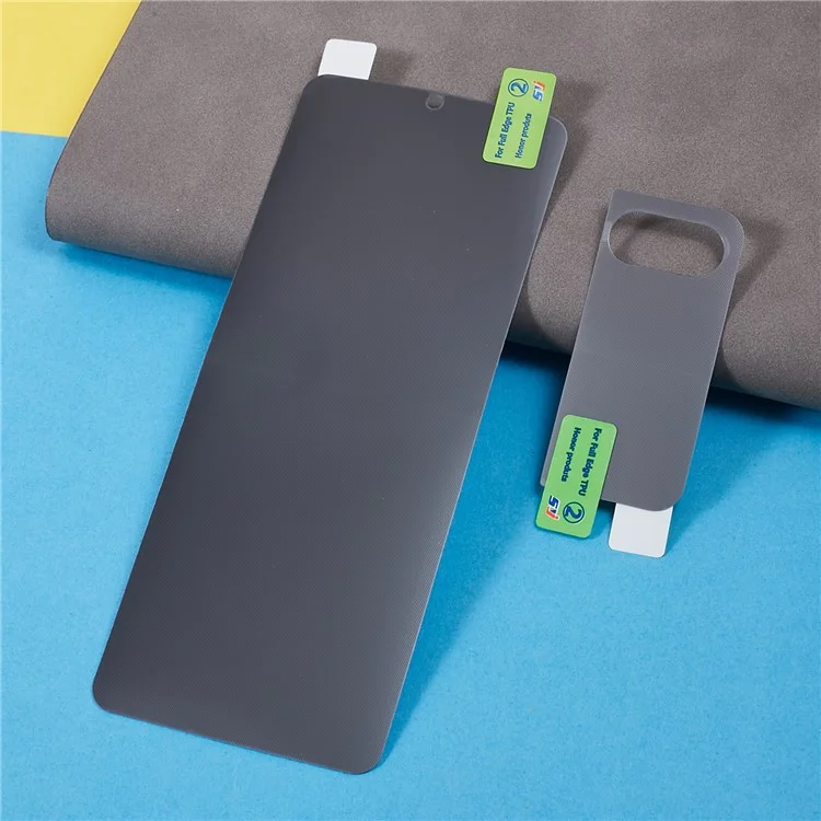 For Samsung Galaxy Z Flip4 5G Front Screen and Back Screen Protector Full Coverage Anti-spy Matte PET Film-Cellmalls