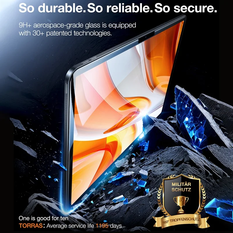 TORRAS Install Master Series For iPad Pro 13 (2024) Tempered Glass Screen Protector with Film Installation Tool-Cellmalls