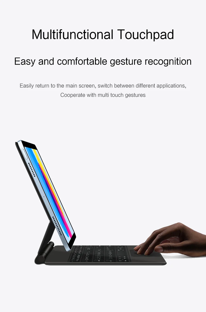 For iPad (2025) / 10.9 (2022) Magnetic Floating Bluetooth-Compatible Keyboard + Leather Tablet Case - Black-Cellmalls