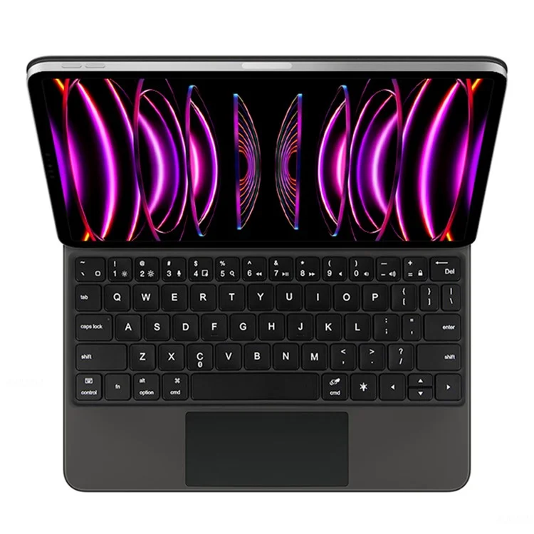For iPad Pro 12.9 (2020) / (2021) / (2022) Magnetic Floating Bluetooth-compatible Keyboard + Leather Tablet Case-Cellmalls