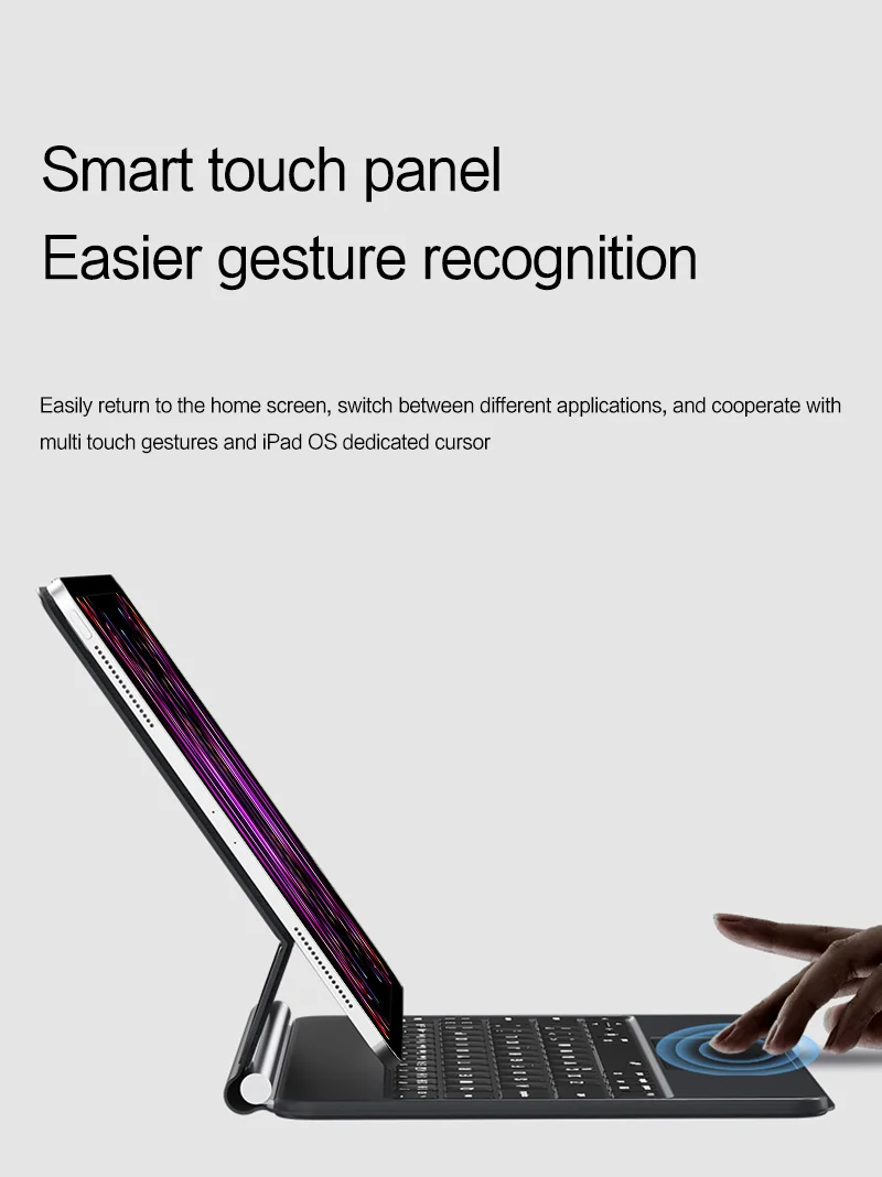 JIUYU For iPad Pro 11 (2020) / (2021) / (2022) Magnetic Floating Bluetooth-compatible Keyboard + Leather Tablet Case-Cellmalls