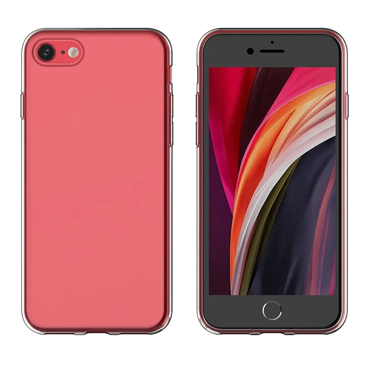 For iPhone 8 / 7 / SE (2020) / SE (2022) Anti-Dust Cell Phone Case Ultra Slim HD Clear Shockproof Flexible TPU Cover-Cellmalls