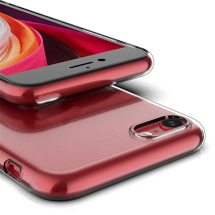 For iPhone 8 / 7 / SE (2020) / SE (2022) Anti-Dust Cell Phone Case Ultra Slim HD Clear Shockproof Flexible TPU Cover-Cellmalls