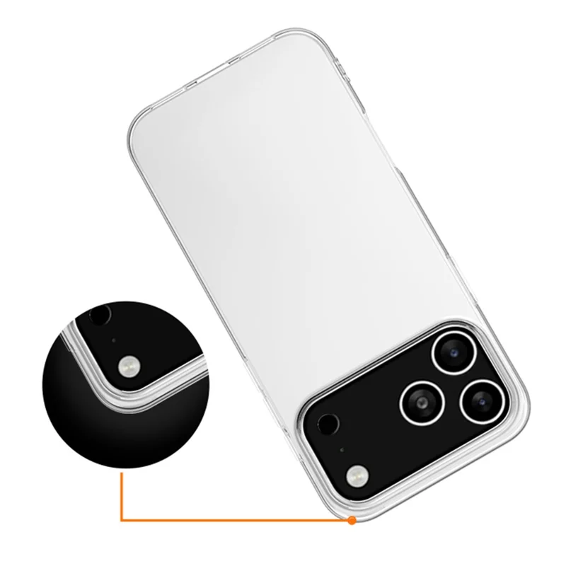 For iPhone 17 Pro Case Slim Fit Transparent Soft TPU Phone Cover-Cellmalls