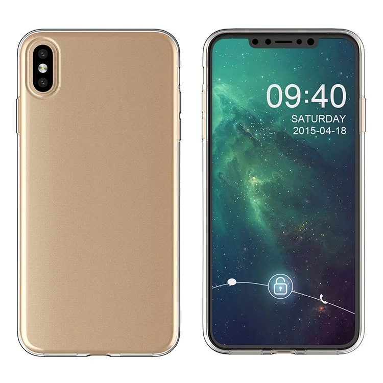 For iPhone X / XS 5.8 inch Ultra Slim Super Clear Anti-Scratch Cell Phone Case Shockproof Flexible TPU Cover-Cellmalls