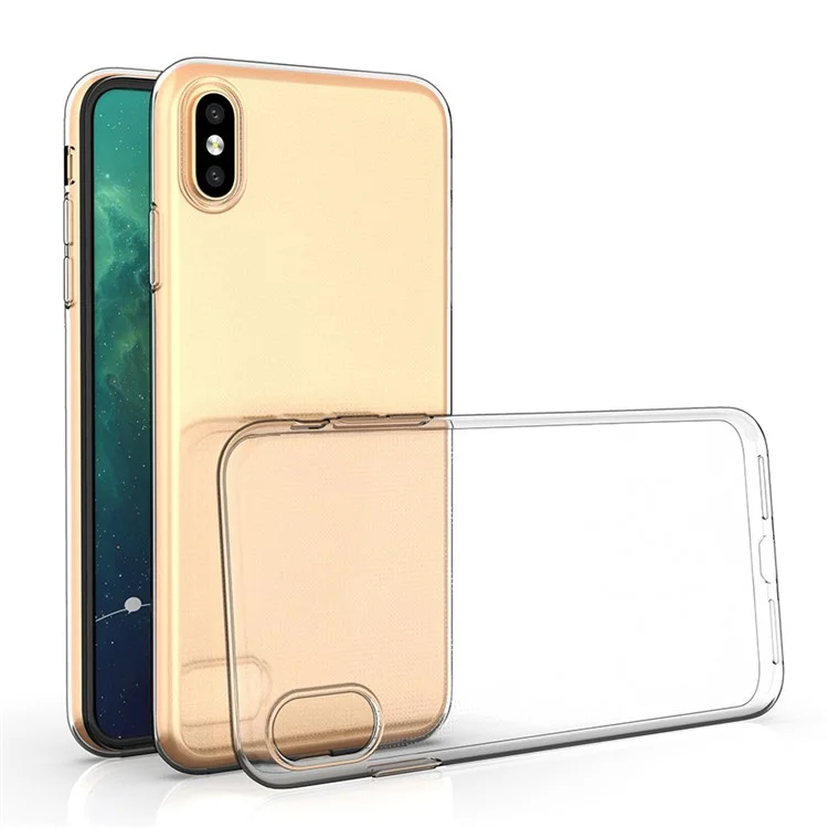 For iPhone X / XS 5.8 inch Ultra Slim Super Clear Anti-Scratch Cell Phone Case Shockproof Flexible TPU Cover-Cellmalls