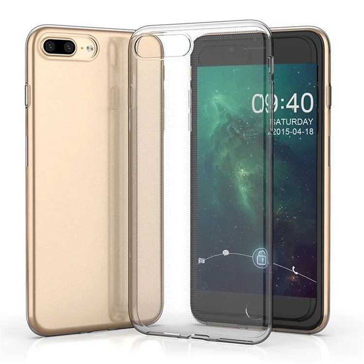 Ultra Slim Phone Case For iPhone 7 Plus 5.5 inch / 8 Plus 5.5 inch Transparent Soft TPU Mobile Phone Cover-Cellmalls