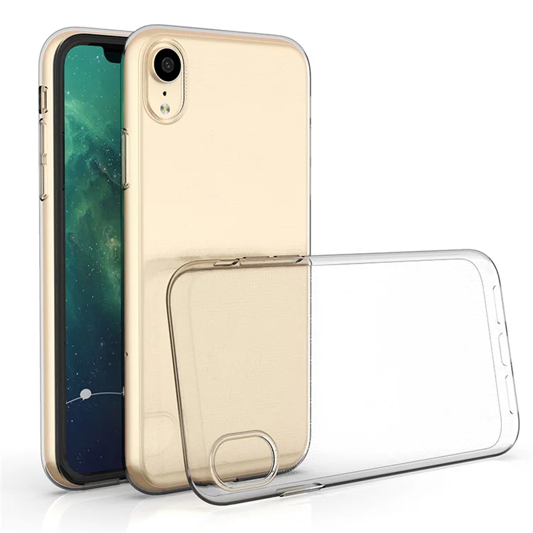 For iPhone XR 6.1 inch Ultra Slim Super Clear TPU Cell Phone Case Drop-Proof Protective Back Cover-Cellmalls