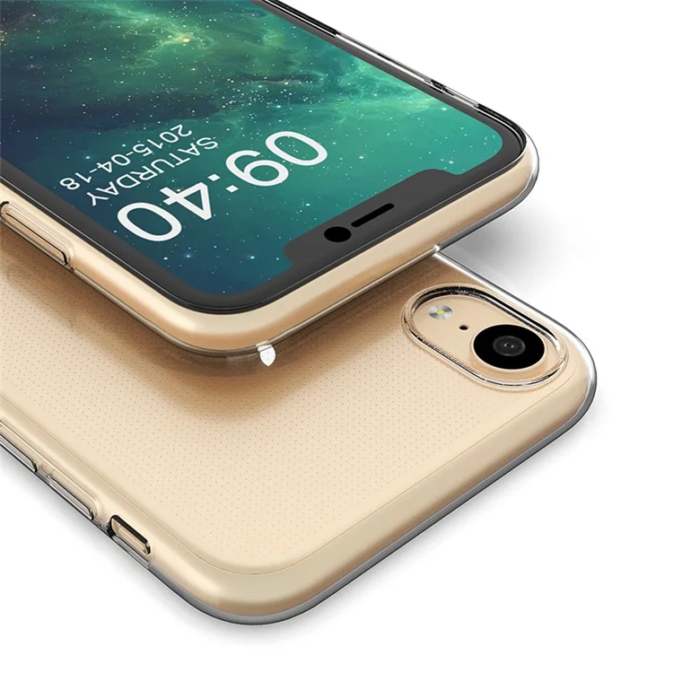 For iPhone XR 6.1 inch Ultra Slim Super Clear TPU Cell Phone Case Drop-Proof Protective Back Cover-Cellmalls