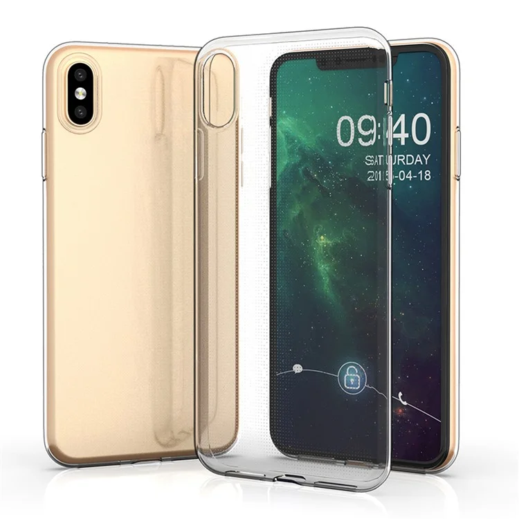 Transparent Phone Cover For iPhone XS Max 6.5 Inch, Ultra Slim Anti-Fall Flexible TPU Cell Phone Case-Cellmalls