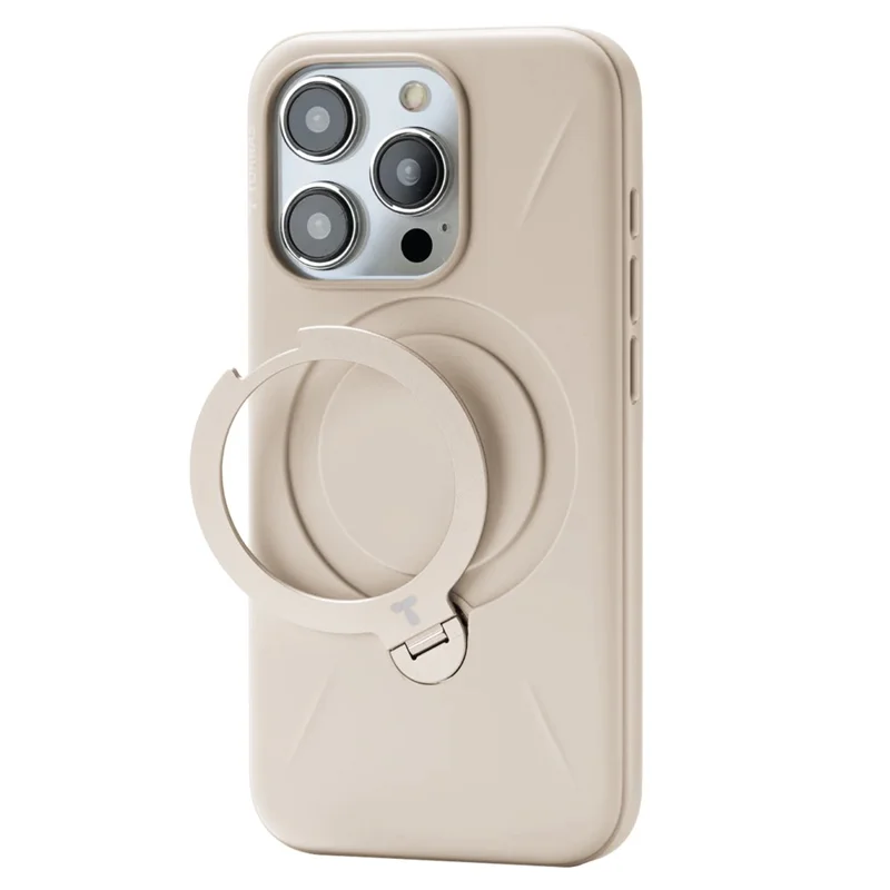 TORRAS Ostand Q Pro Series For iPhone 15 Pro Max Case Kickstand TPU+PC Phone Cover Compatible with Magsafe - Desert Gold-Cellmalls