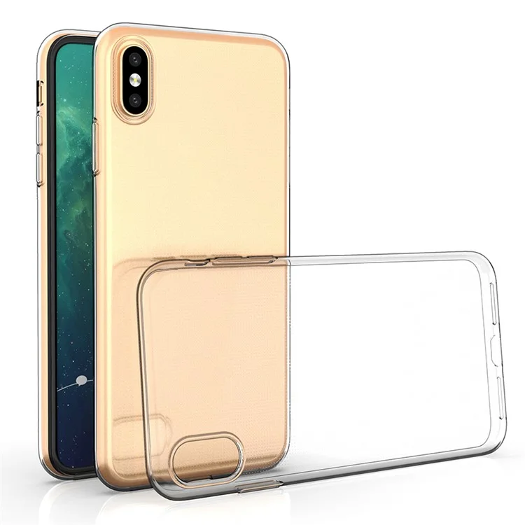 Transparent Phone Cover For iPhone XS Max 6.5 Inch, Ultra Slim Anti-Fall Flexible TPU Cell Phone Case-Cellmalls