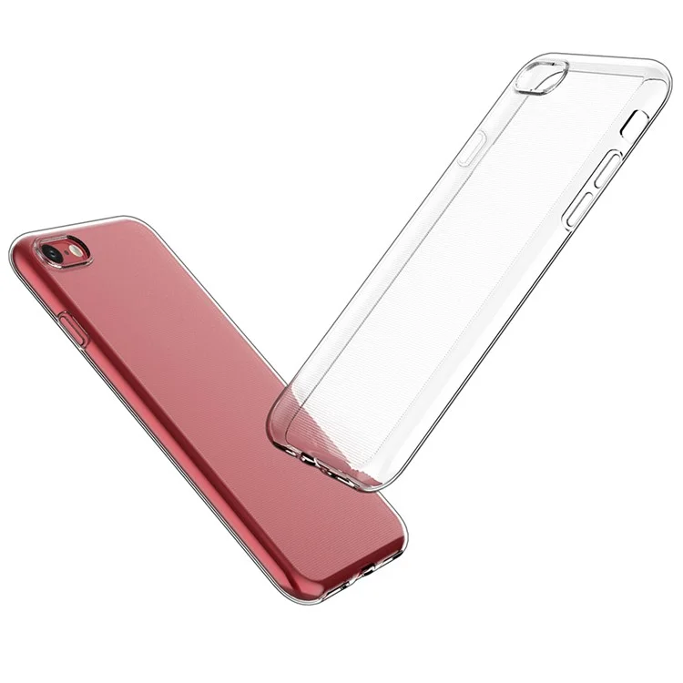 For iPhone 8 / 7 / SE (2020) / SE (2022) Anti-Dust Cell Phone Case Ultra Slim HD Clear Shockproof Flexible TPU Cover-Cellmalls