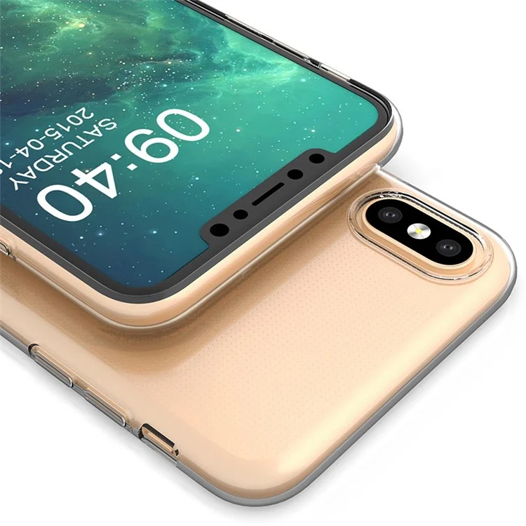 For iPhone X / XS 5.8 inch Ultra Slim Super Clear Anti-Scratch Cell Phone Case Shockproof Flexible TPU Cover-Cellmalls