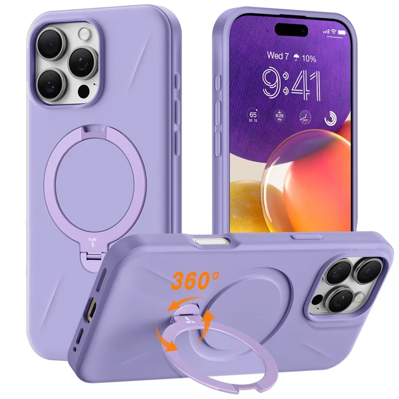 TORRAS Ostand Q Pro Series For iPhone 16 Pro Case Kickstand TPU+PC Phone Cover Compatible with Magsafe - Black-Cellmalls