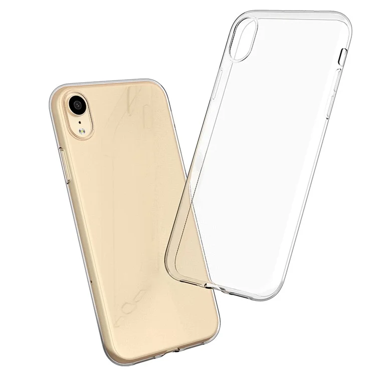 For iPhone XR 6.1 inch Ultra Slim Super Clear TPU Cell Phone Case Drop-Proof Protective Back Cover-Cellmalls