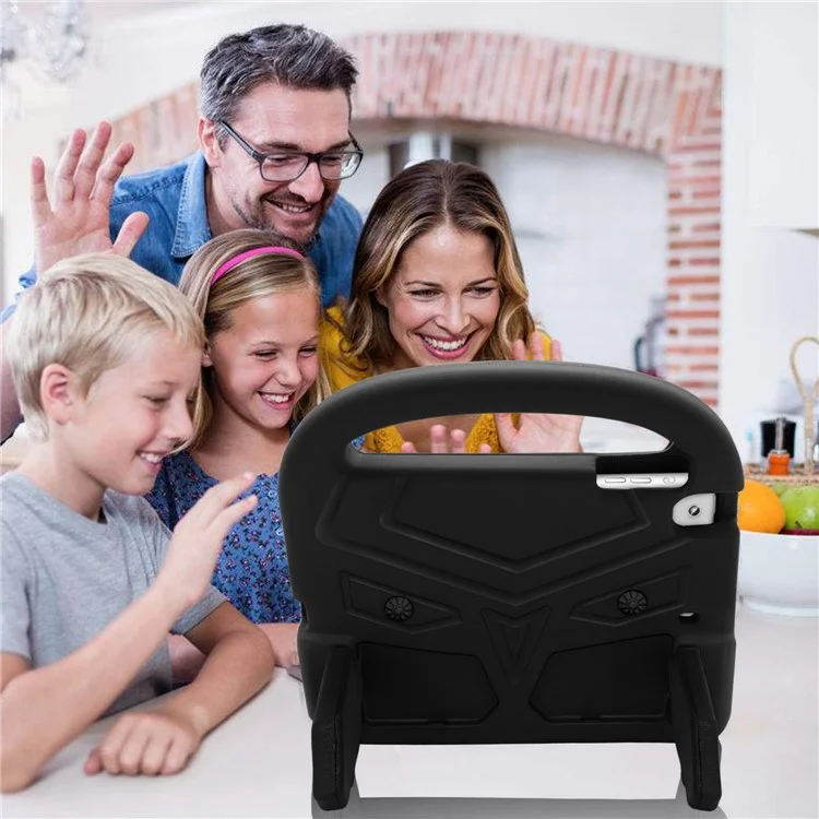 For iPad Mini 4/3/2/1 Sparrow Pattern Shockproof Kids Friendly EVA Phone Protection Case with Kickstand - Black-Cellmalls