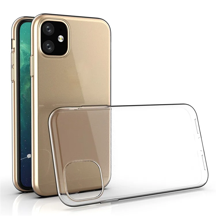 For iPhone 11 6.1 inch Ultra Slim Anti-Scratch Phone Case High Transparency Shockproof Flexible TPU Cover-Cellmalls