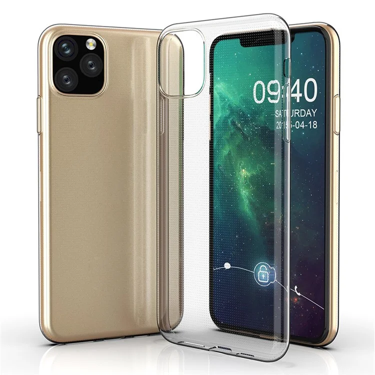 For iPhone 11 Pro 5.8 inch Phone Case High Transparency Shockproof Flexible Anti-Scratch Ultra Slim TPU Cover-Cellmalls