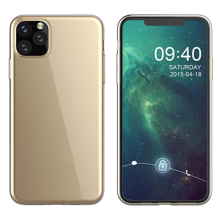 For iPhone 11 Pro Max 6.5 inch Mobile Phone Shell Protector Anti-Shock Phone Case Ultra Thin High Transparency Clear Flexible TPU Cover-Cellmalls
