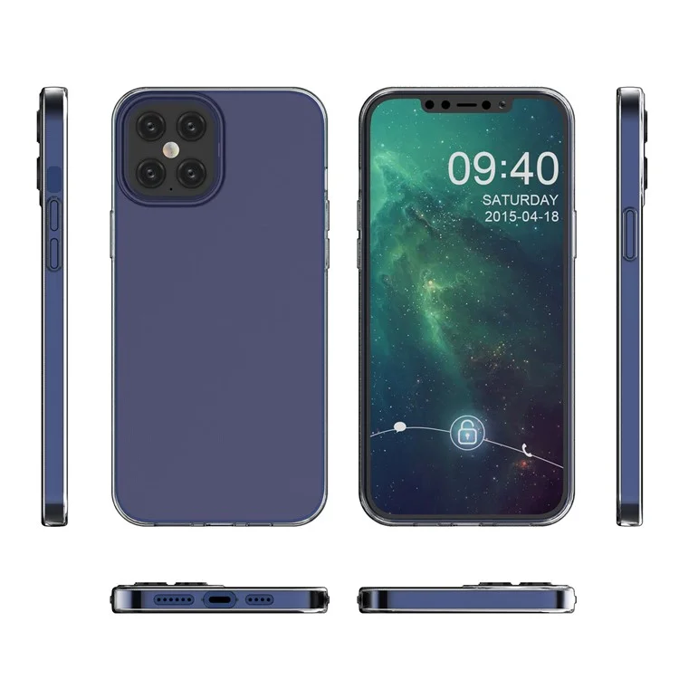Ultra Thin Clear TPU Phone Cover for Apple iPhone 12 Pro Max 6.7 inch-Cellmalls