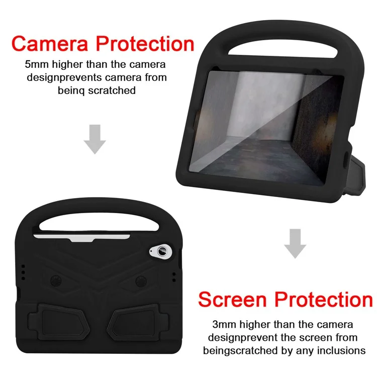 Sparrow Style Portable Handle EVA Tablet Case Shell Cover Protector with Kickstand for iPad mini (2024) / mini (2021) - Black-Cellmalls