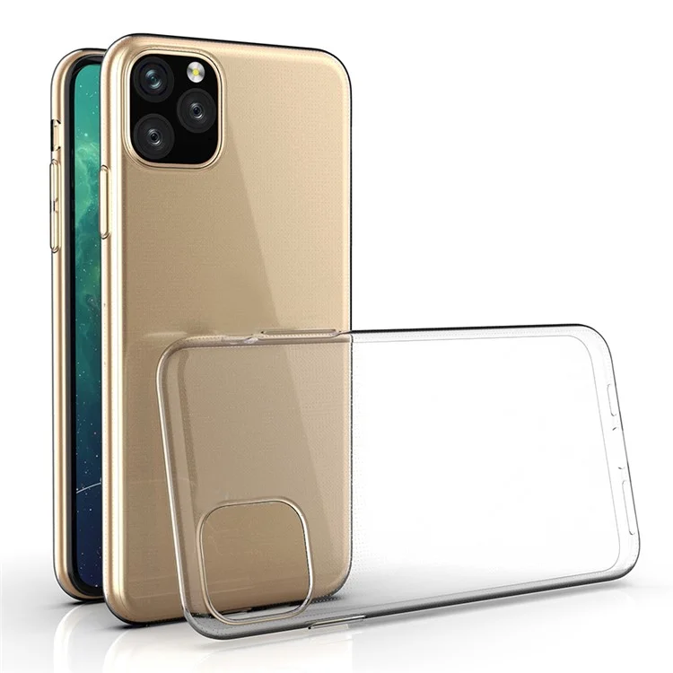 For iPhone 11 Pro Max 6.5 inch Mobile Phone Shell Protector Anti-Shock Phone Case Ultra Thin High Transparency Clear Flexible TPU Cover-Cellmalls