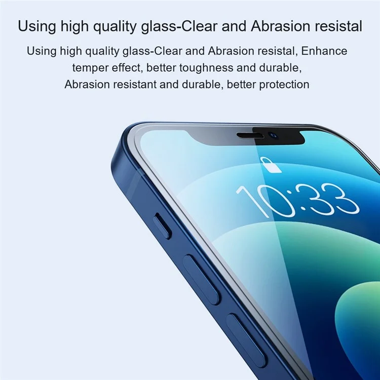 AMORUS For iPhone 12 6.1 inch/12 Pro 6.1 inch High Aluminum-silicon Glass Screen Film 2.5D Anti-explosion Screen Protector-Cellmalls