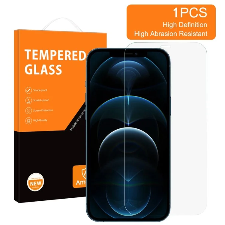AMORUS For iPhone 12 6.1 inch/12 Pro 6.1 inch High Aluminum-silicon Glass Screen Film 2.5D Anti-explosion Screen Protector-Cellmalls
