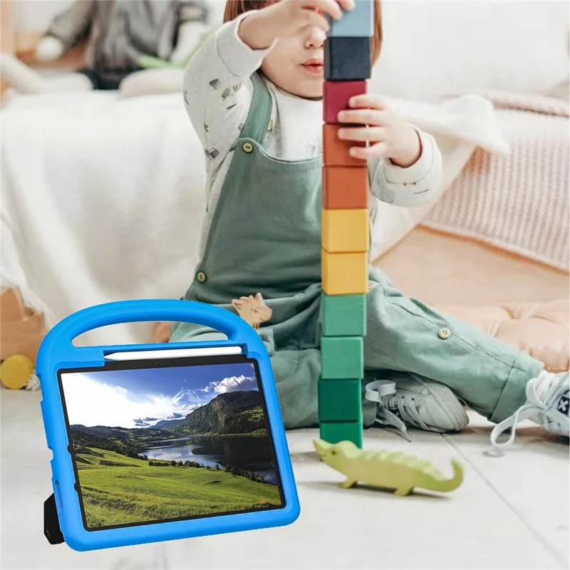 For iPad Pro 11 (2024) Case Sparrow Style EVA Tablet Cover with Kickstand - Blue-Cellmalls