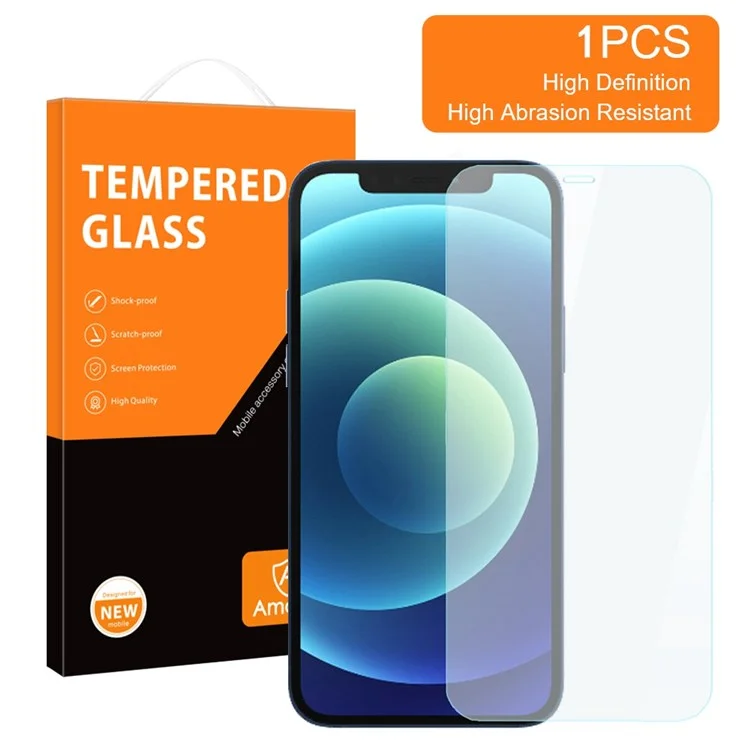 AMORUS Protective Screen Film for iPhone 12 mini 5.4 inch, 2.5D High Aluminum-silicon Glass 9H Hardness Shatter-proof Protector-Cellmalls
