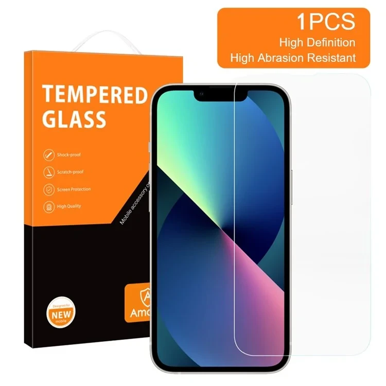 AMORUS Phone Screen Protector for iPhone 13 mini 5.4 inch, Anti-explosion 2.5D Arc Edge High Aluminum-silicon Glass Film-Cellmalls