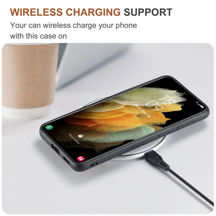 DG.MING M2 Series Detachable Wallet Design Hybrid Case with Kickstand for Samsung Galaxy S21 FE - Black-Cellmalls