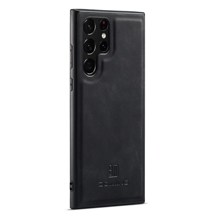 DG.MING M2 Series Protective Case for Samsung Galaxy S23 Ultra Detachable Wallet Phone Case Anti-Drop Shockproof Cover with Kickstand - Black-Cellmalls