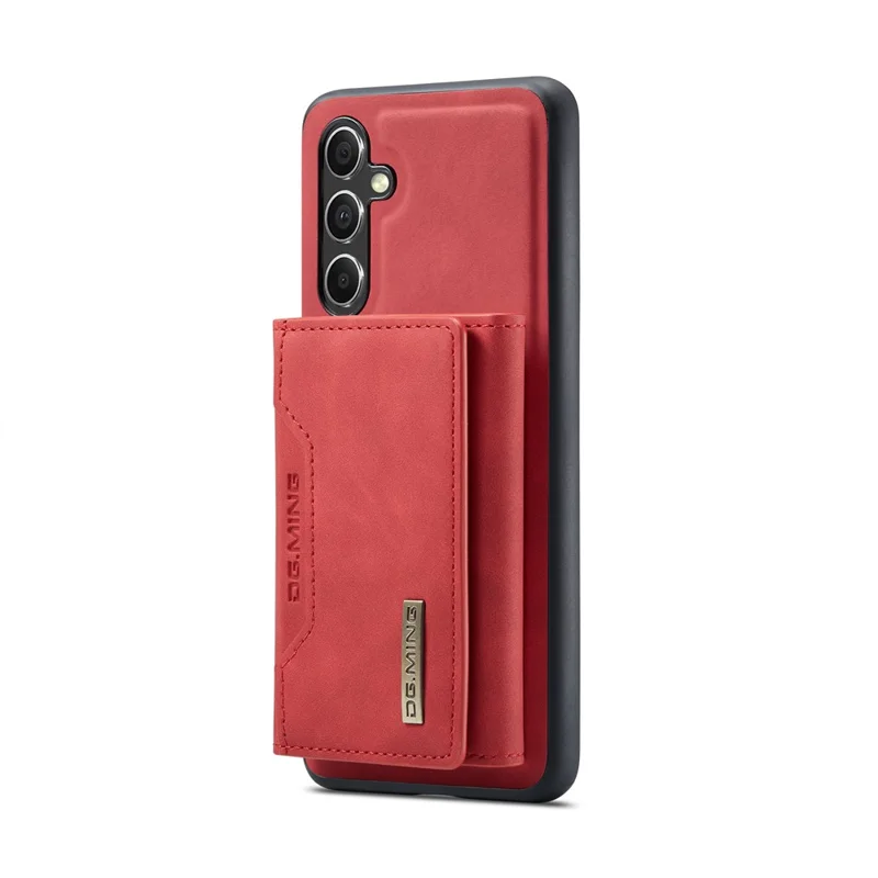 DG.MING M2 Series for Samsung Galaxy S24 FE Case PU+PC+TPU Phone Cover Detachable Wallet - Red-Cellmalls