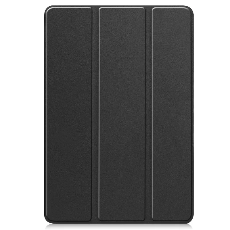 For Xiaomi Pad 6S Pro 12.4 Leather Case Tri-fold Stand Auto Wake / Sleep Smart Shell - Black-Cellmalls