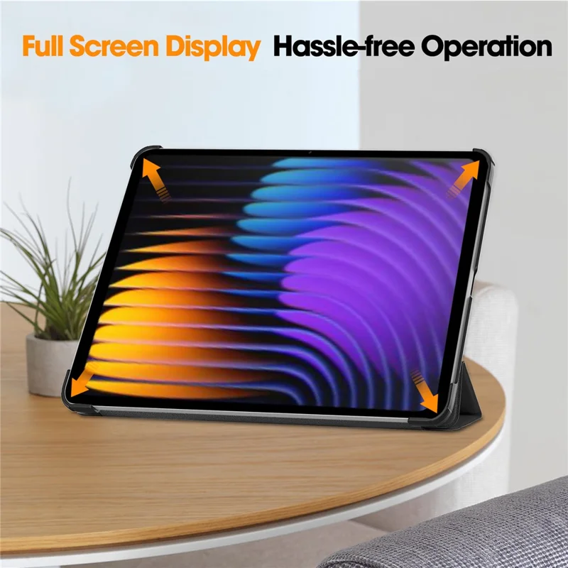 For Xiaomi Pad 7 Pro / Pad 7 Case Anti-Drop Leather Stand Tablet Cover - Black-Cellmalls