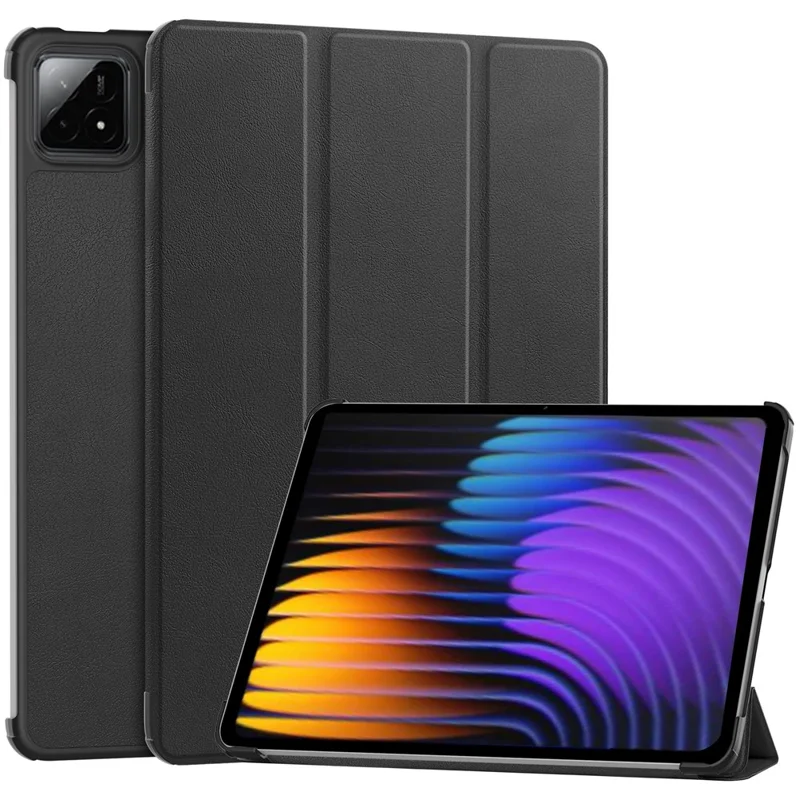 For Xiaomi Pad 7 Pro / Pad 7 Case Anti-Drop Leather Stand Tablet Cover - Black-Cellmalls