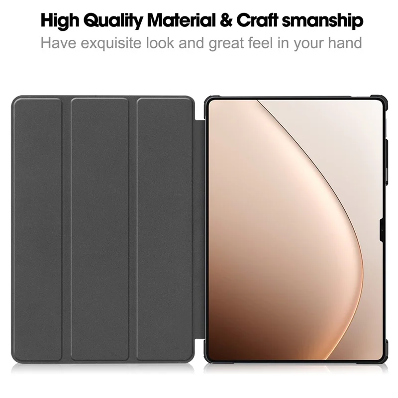 For Xiaomi Pad 7 Ultra Case Anti-Drop Leather Stand Tablet Cover - Black-Cellmalls